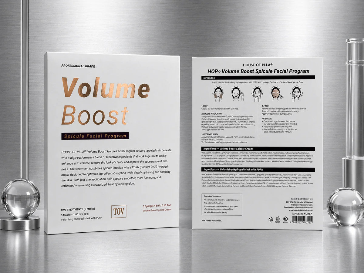 **NEW**HOP Volume Boost Spicule Facial Program | 5 Professional Treatments (5 × 3cc Syringes + 5 Hydrogel Masks)