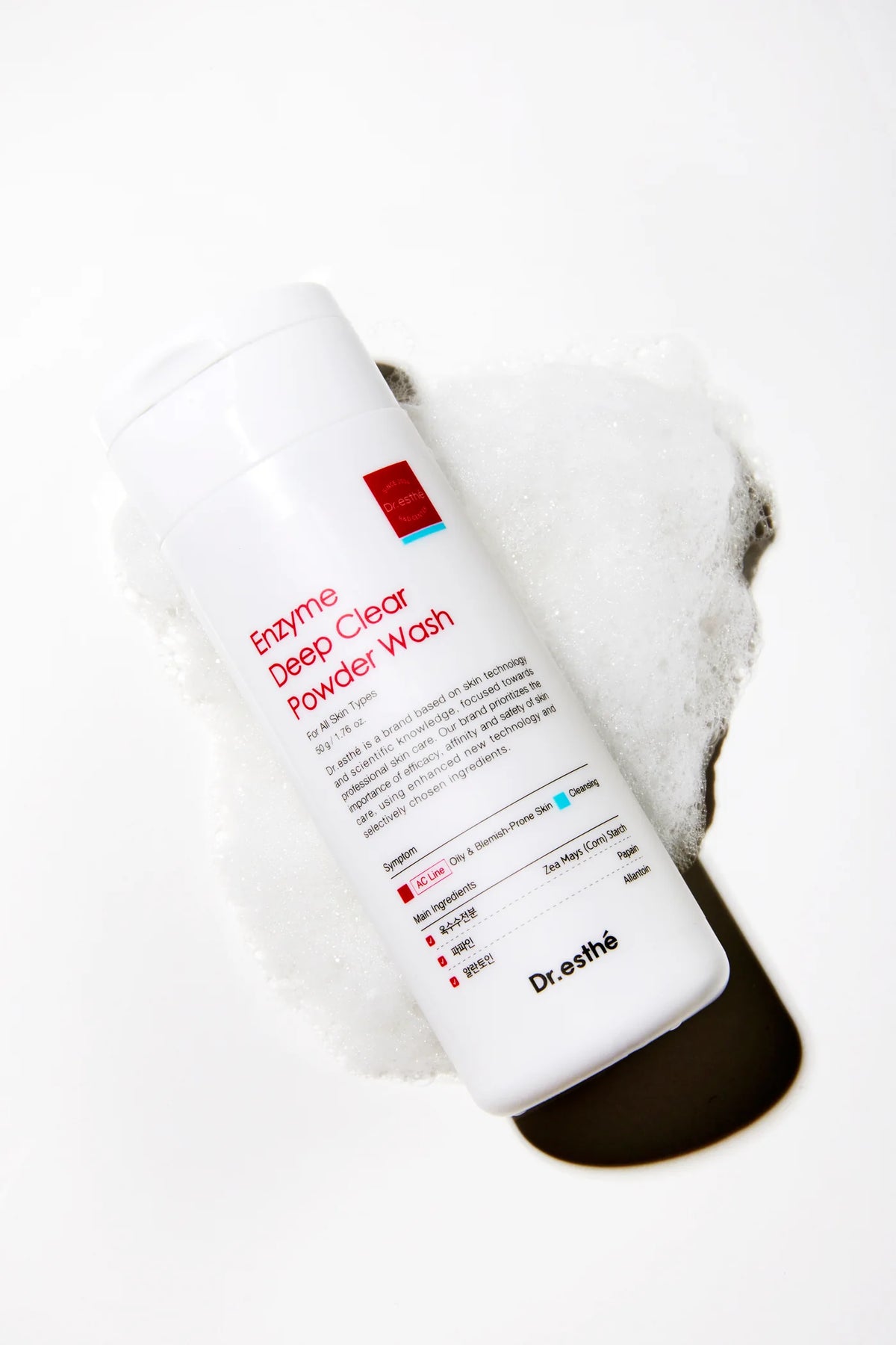 Dr. Brandt Deep Clear Powder Wash bottle on a white background